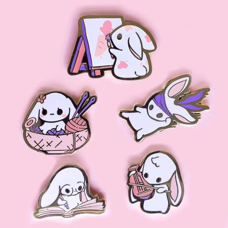 Artistic Bunny Pins