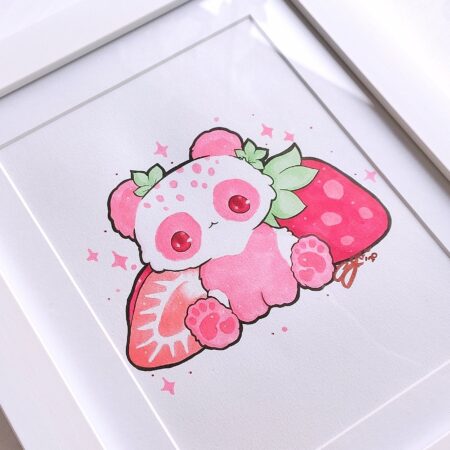 Strawberry Panda Art Piece