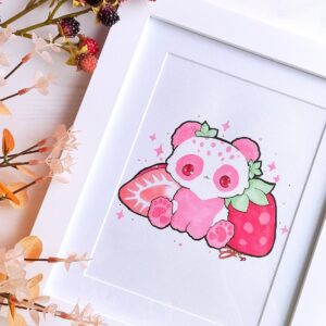 Strawberry Panda Art Piece Strawberry Panda Art Piece