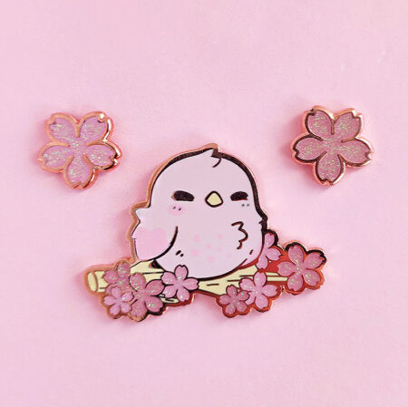 Sakura Bird Pin Set