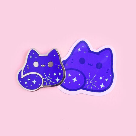 Luna Kitty Bean Pin & Sticker