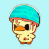 Pi Duck Watermelon Hat Pin