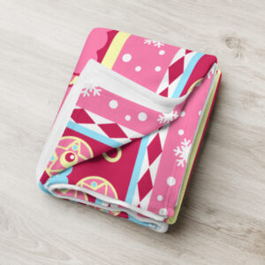 Magical Girl Festive Throw Blanket