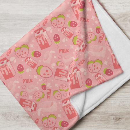 Strawberry Milk Throw Blanket