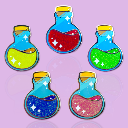 Potion Pins: Rainbow Glitter Bomb