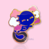 Genderfluid Axolotl Pin