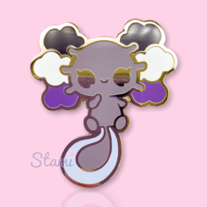 Asexual Axolotl Pin