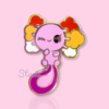 Lesbian Axolotl Pin