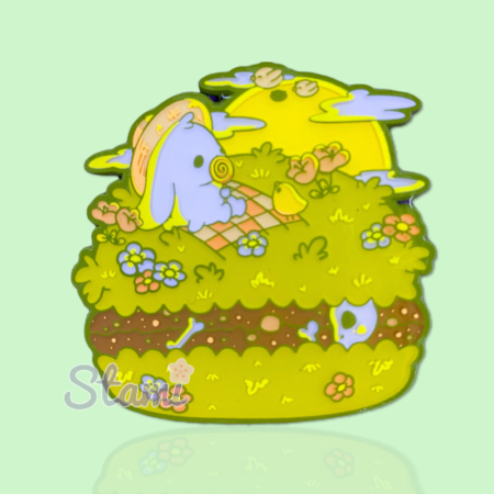 Spring Picnic Scene Macaron Pin