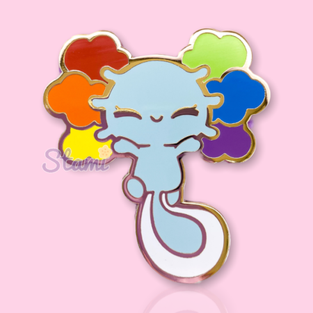 LGBTQIA+ Axolotl Pin