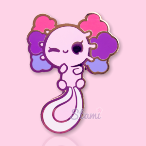 Bi Axolotl Pin