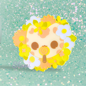 Peek-a-Boo Spring Kitten Pin