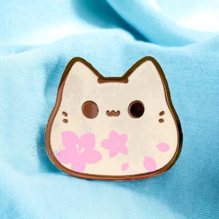 Sakura Kitty Bean Pin