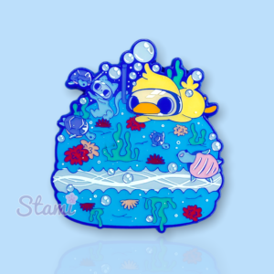 Under The Sea Scene Macaron Pin