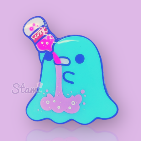 Cola Greedy Ghost Pin