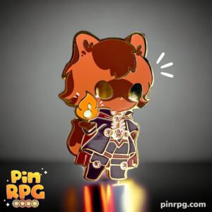 Fire Mage Racoon RPG Pin Fire Mage Racoon RPG Pin