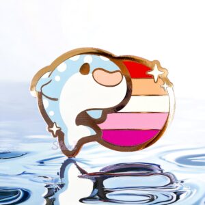 Lesbian Whale Pin
