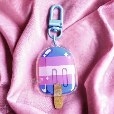 Transgender Popsicle Keychain