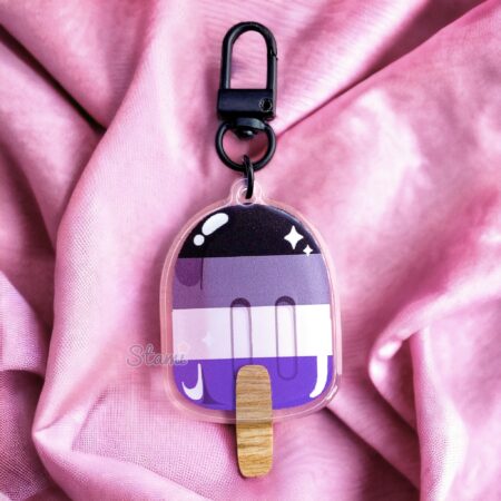 Asexual Popsicle Keychain