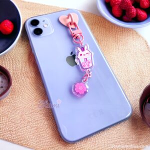 Boba Bunny Sakura Keychain