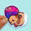 Bi Otter Holo Sticker
