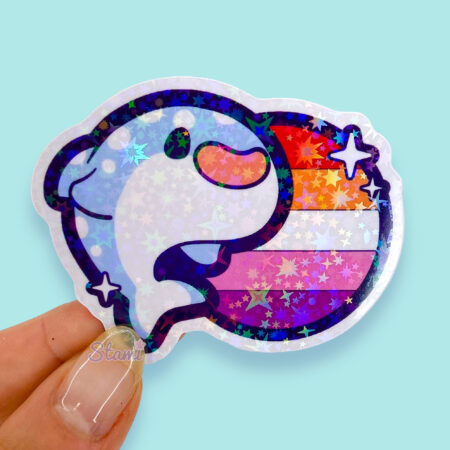 Lesbian Whale Holo Sticker