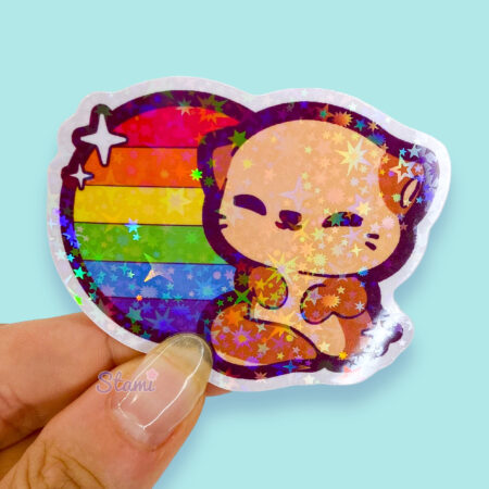 LGBTQ+ Otter Holo Sticker