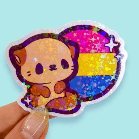 Pan Otter Holo Sticker