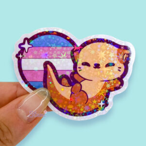 Trans Otter Holo Sticker