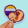 Non Binary Otter Holo Sticker