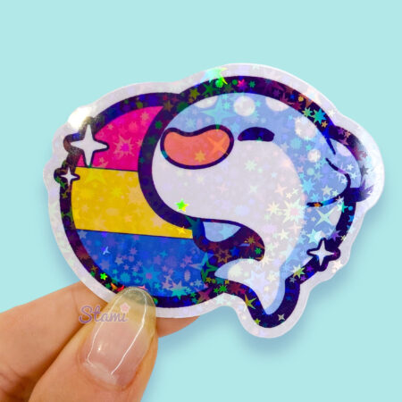 Pan Whale Holo Sticker