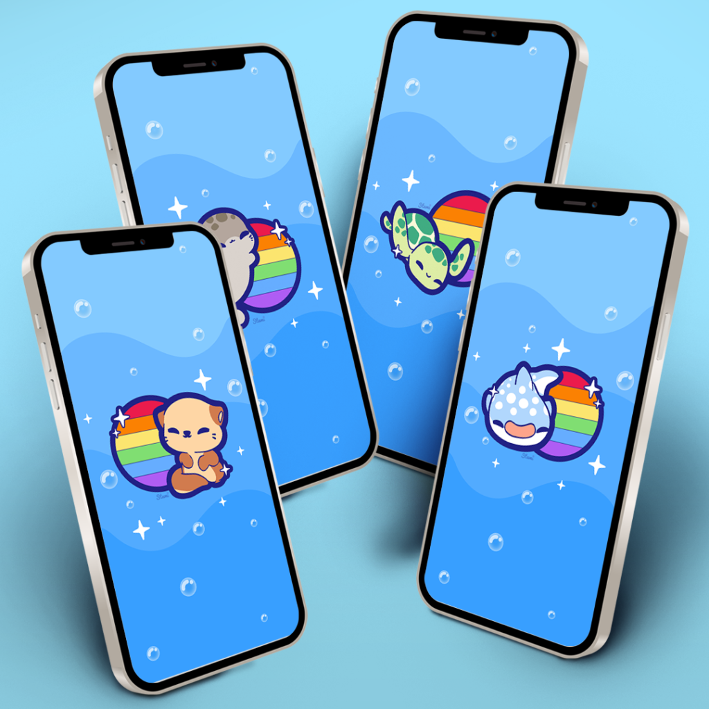 LGBTQ+ Sea Friends Wallpaper Set - Stami Studios