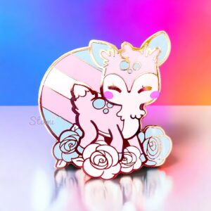Trans Deer Pin