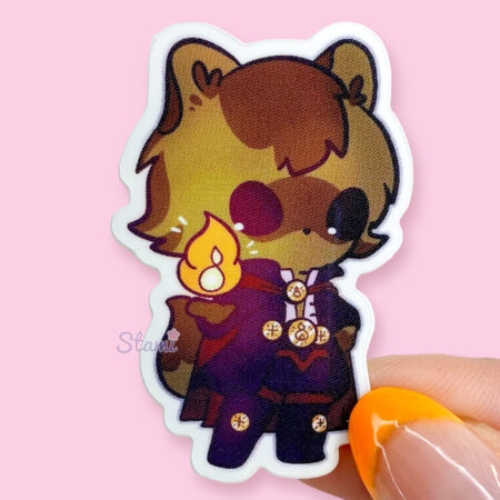 Fire Mage Racoon Sticker