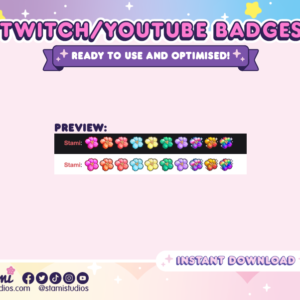 Sakura Twitch/Youtube Badge Pack Sakura Twitch/Youtube Badge Pack