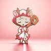 White Mage Reindeer Pin