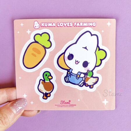 Kuma Loves Farming Sticker Sheet