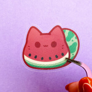 Watermelon Kitty Bean Sticker Watermelon Kitty Bean Sticker