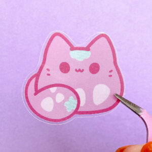 Strawberry Kitty Bean Sticker Strawberry Kitty Bean Sticker