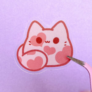 Heart Kitty Bean Sticker Heart Kitty Bean Sticker