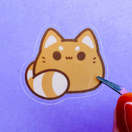 Ginger Kitty Bean Sticker