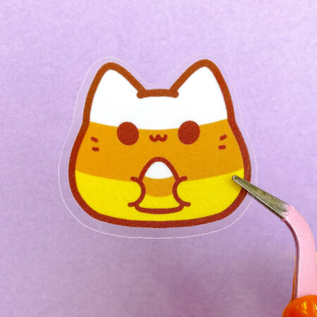 Candy Corn Kitty Bean Sticker