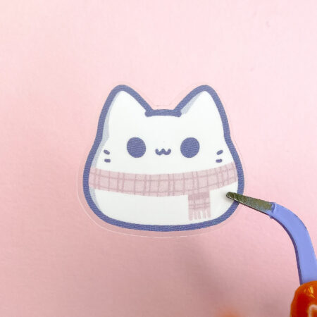 Cold Kitty Bean Sticker