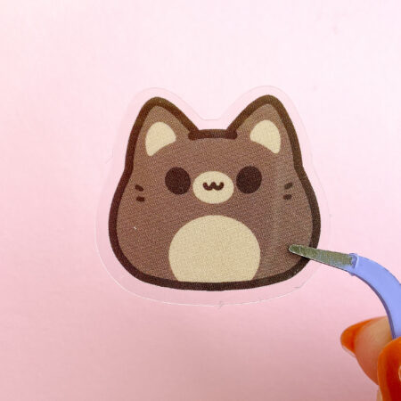 Bear Kitty Bean Sticker