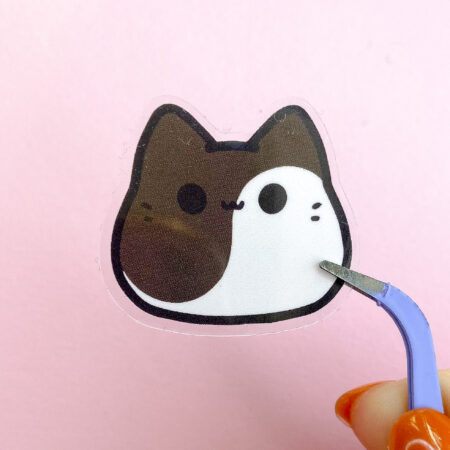 Yin and Yang Kitty Bean Sticker