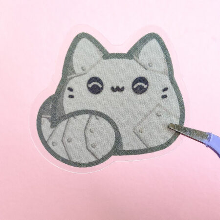 Robot Kitty Bean Sticker