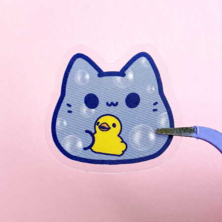 Bubble Bath Kitty Bean Sticker