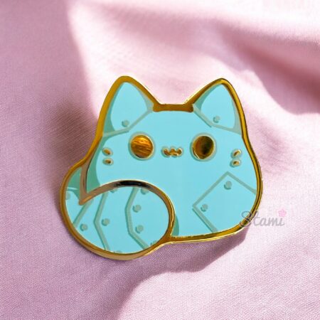 Robot Kitty Bean Pin