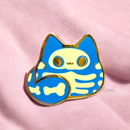 Undead Kitty Bean Pin