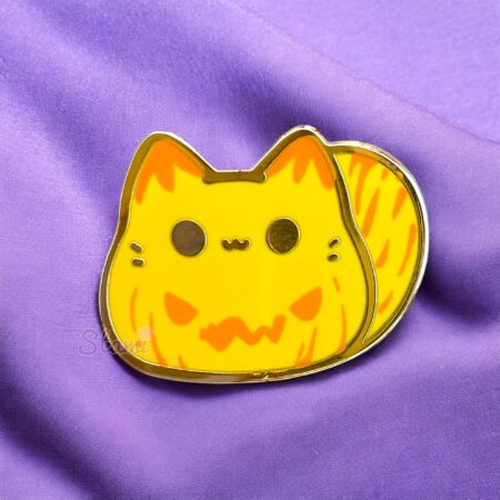 Pumpkin Kitty Bean Pin